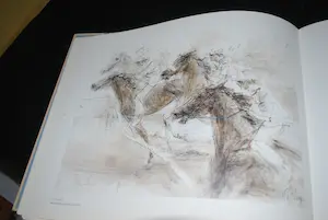 Piet Klaasse - paarden in actie - grote ingelijste handgesigneerde litho -> incl prachtig boek kopen? Bied vanaf 75!