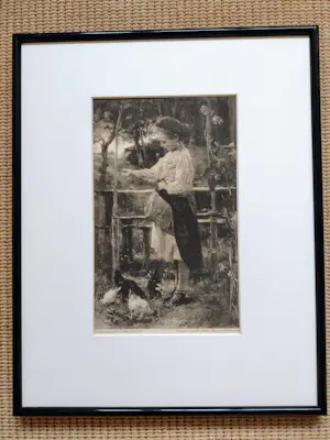 Niet of onleesbaar gesigneerd - Kippen voeren kaufen? Bieten Sie von 1!