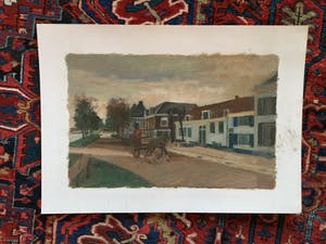 Willem Fekken - C4925-11 dubbelzijdig, Dorpsgezicht / Winterlandschap kopen? Bied vanaf 150!