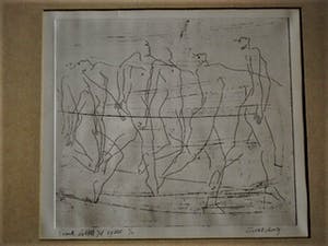 Frank Lubbers - Gesigneerde Droge Naald Ets "Sweet Charity" 1974 - achter museumglas kopen? Bied vanaf 10!