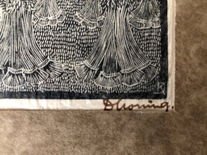 Dirk Koning - Een boer met korenschoven - Houtsnede kopen? Bied vanaf 90!