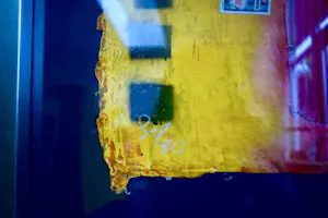 Theo Koster - Zeefdruk en collage - Nummer 5 (Zonder titel) - Ingelijst kopen? Bied vanaf 40!