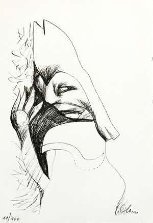 Hugo Claus - Fraaie lithografie - Oplage 100 - Gesigneerd - 1978 verkocht voor € 75!