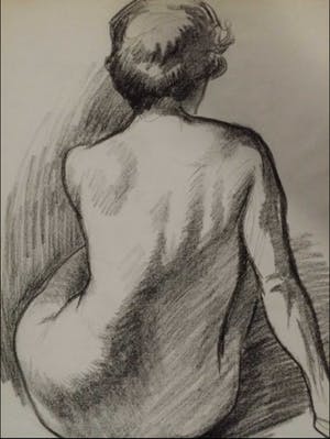 Klaas Pijlman - Naakt. Zittende dame. kopen? Bied vanaf 39!