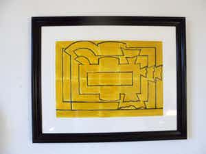 Toon Teeken - Litho, titel,"Katafalk". verkocht voor € 10!