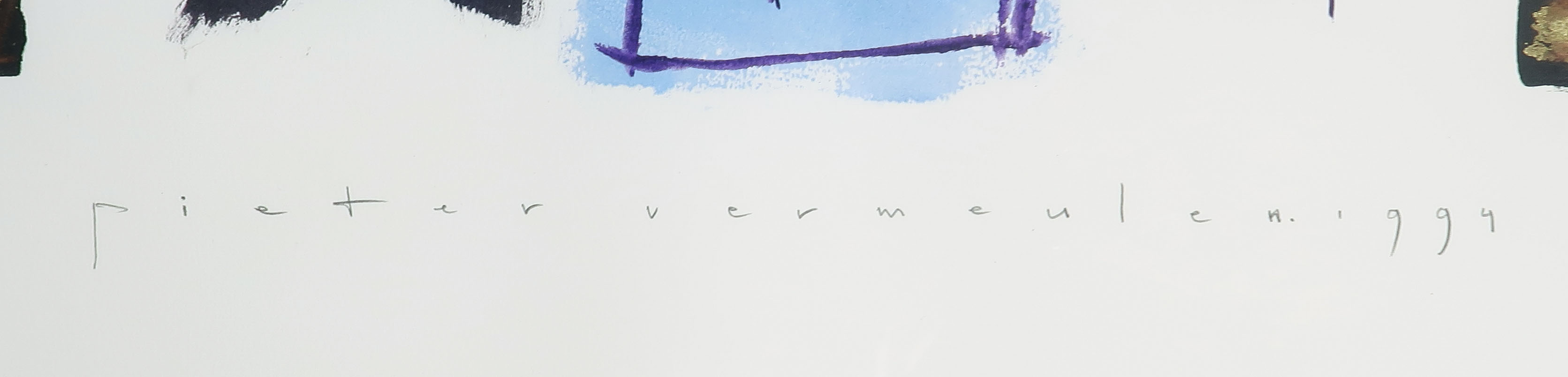 Pieter Vermeulen - Gemengde techniek op papier, Zonder titel - Ingelijst kopen? Bied vanaf 1!