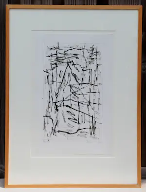 Jan Schoonhoven - Ingelijste tekening - 1990 kopen? Bied vanaf 2500!