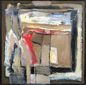 Frans Nicolai - Gemengde techniek op doek, Zonder titel - Ingelijst verkocht voor € 1!