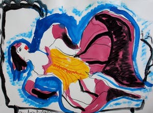 Anton Heyboer - Waterverf: Danseres kopen? Bied vanaf 250!