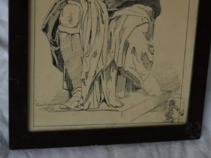 Niet of onleesbaar gesigneerd - Pentekening , “Spotprent” – gesigneerd en ingelijst kopen? Bied vanaf 10!