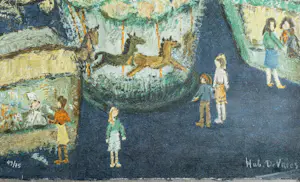 Hubert De Vries - Kermistafereel met draaimolen 49/75 kopen? Bied vanaf 100!