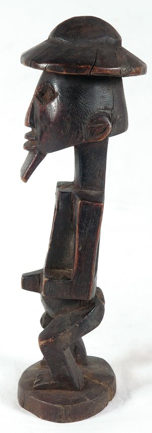 Teke - Voorouderbeeld met tropenhelm en vierkante baard kopen? Bied vanaf 1!