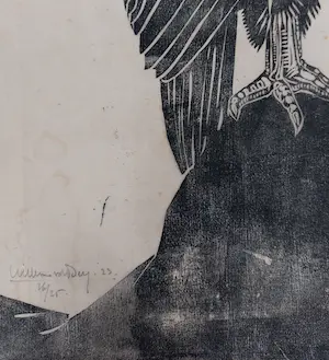 Willem van den Berg - Houtsnede Gier kopen? Bied vanaf 60!