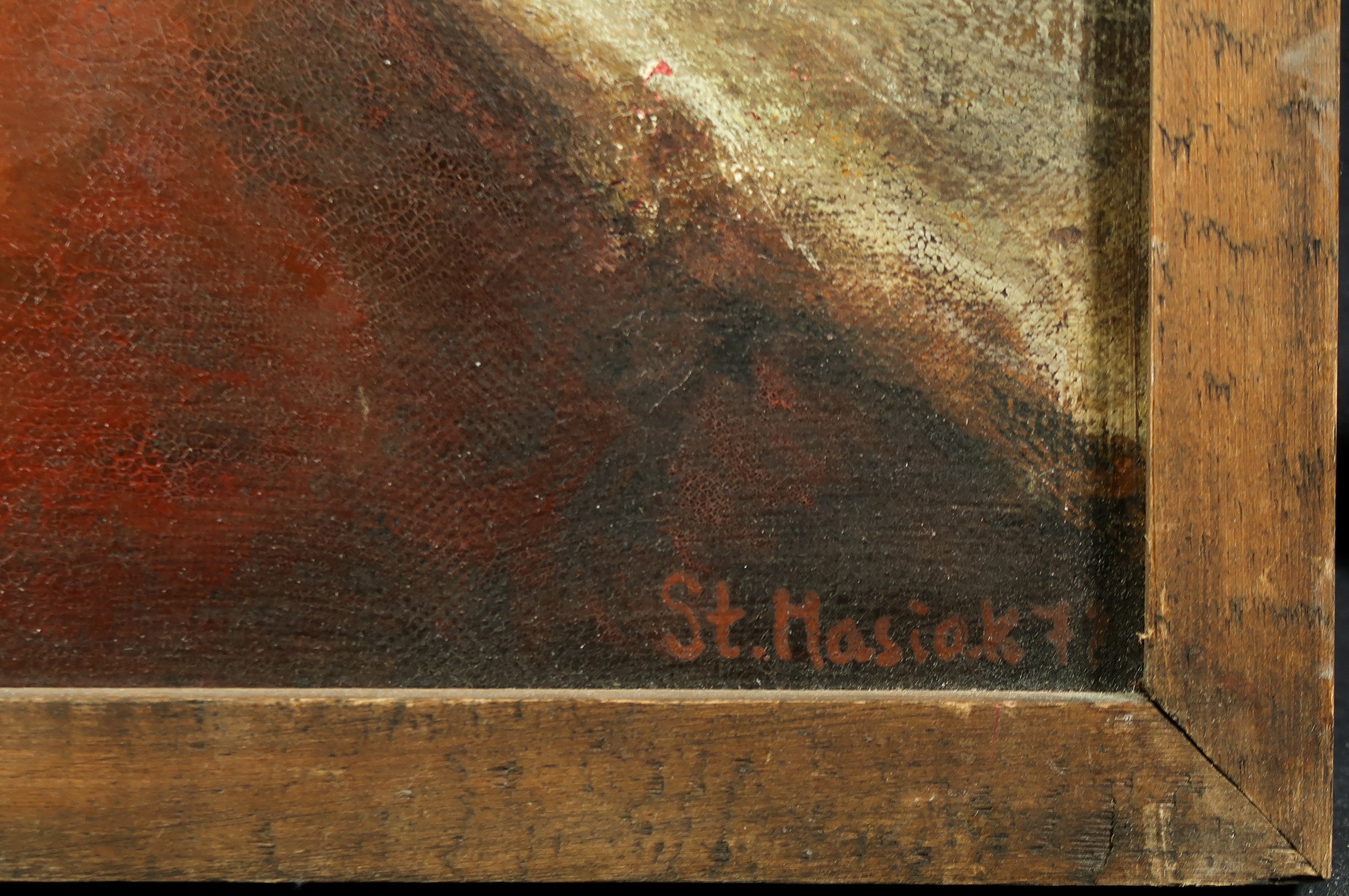 Stanislaw Masiak - Olieverf op doek, Twee figuren - Ingelijst kopen? Bied vanaf 70!