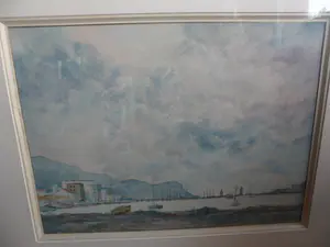 Poppe Damave - Aquarel, haven gezicht. kopen? Bied vanaf 50!