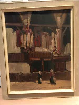 Jan Kelderman - Kerkinterieur verkocht voor € 25!