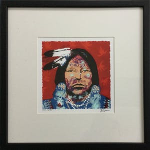 Espen Hagen - Indiaan 1 & Indiaan 2 | kleuren zeefdrukken - ingelijst kopen? Bied vanaf 59!