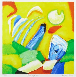 Saskia Bremer - Zeefdruk, New age b.2 - Ingelijst kopen? Bied vanaf 1!