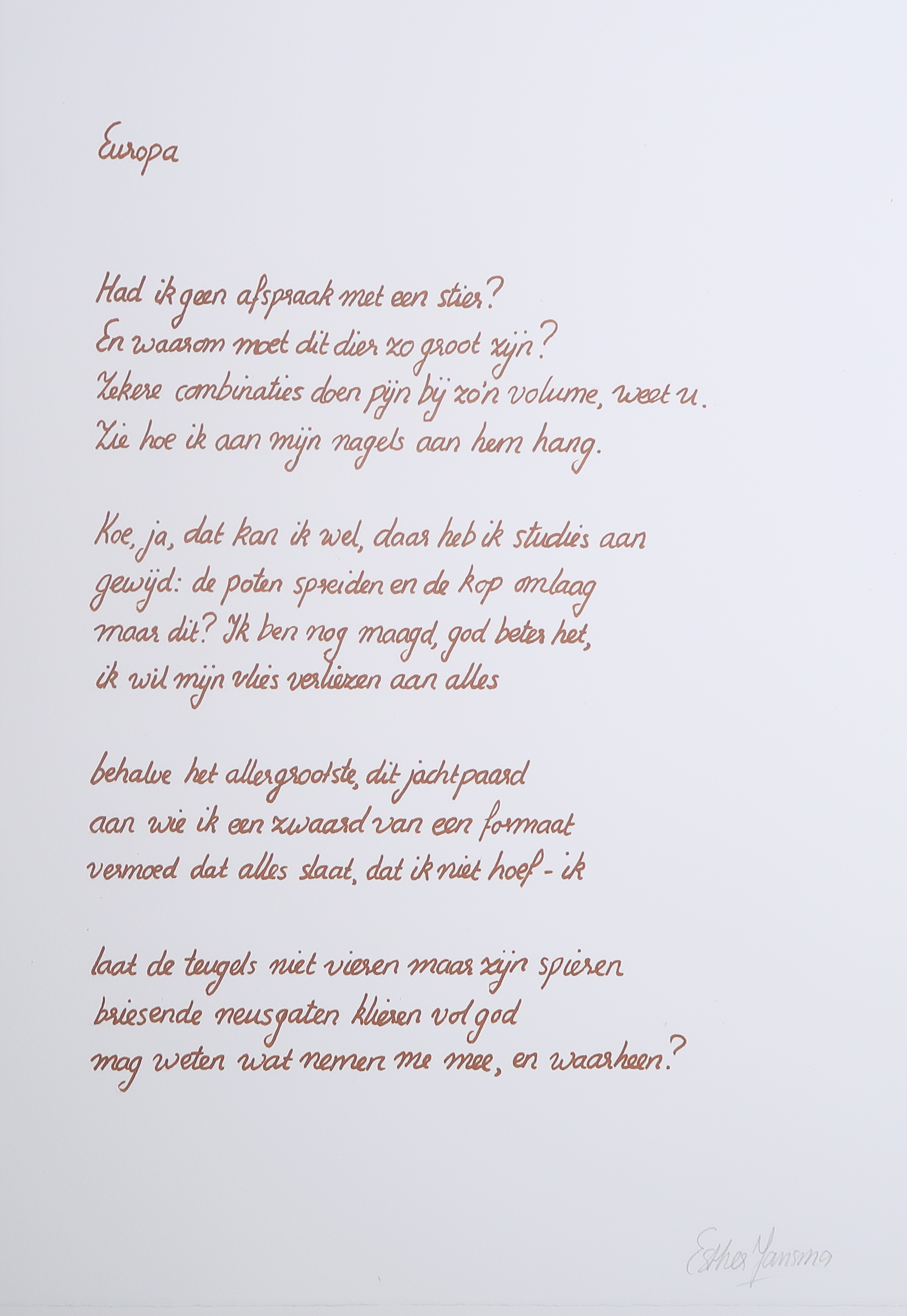 Ronald Tolman - Grafiek Nu & Poëzie - Ets en aquatint + gedicht van Esther Jansma kopen? Bied vanaf 35!