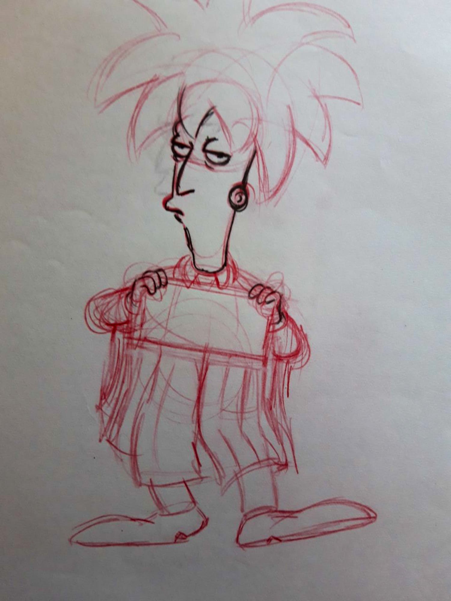 Matt Groening - originele productietekening The Simpsons, ingelijst + Certificaat kopen? Bied vanaf 70!
