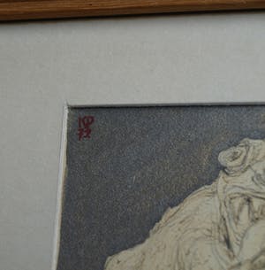 Klaas Pijlman - 3 Tekeningen , Fantasiedieren – gesigneerd & ingelijst - 1972 kopen? Bied vanaf 10!