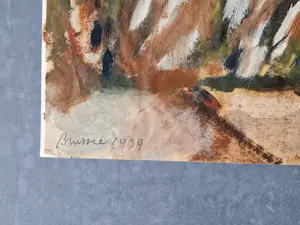 Gerard Brussee - Grote gemengde techniek (aquarel, gouache, inkt) "vrouwelijk naakt"gesigneerd kopen? Bied vanaf 44!