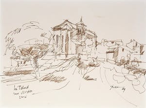 Piet Snoeren - Pentekening, Lot van twee uitzichten kopen? Bied vanaf 1!