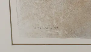 Niet of onleesbaar gesigneerd - Gemengde techniek op papier, Zonder titel - Ingelijst kopen? Bied vanaf 1!