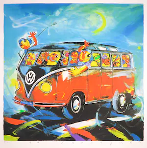 Ad Verstijnen - Zeefdruk, VW Panoramabus kopen? Bied vanaf 1!