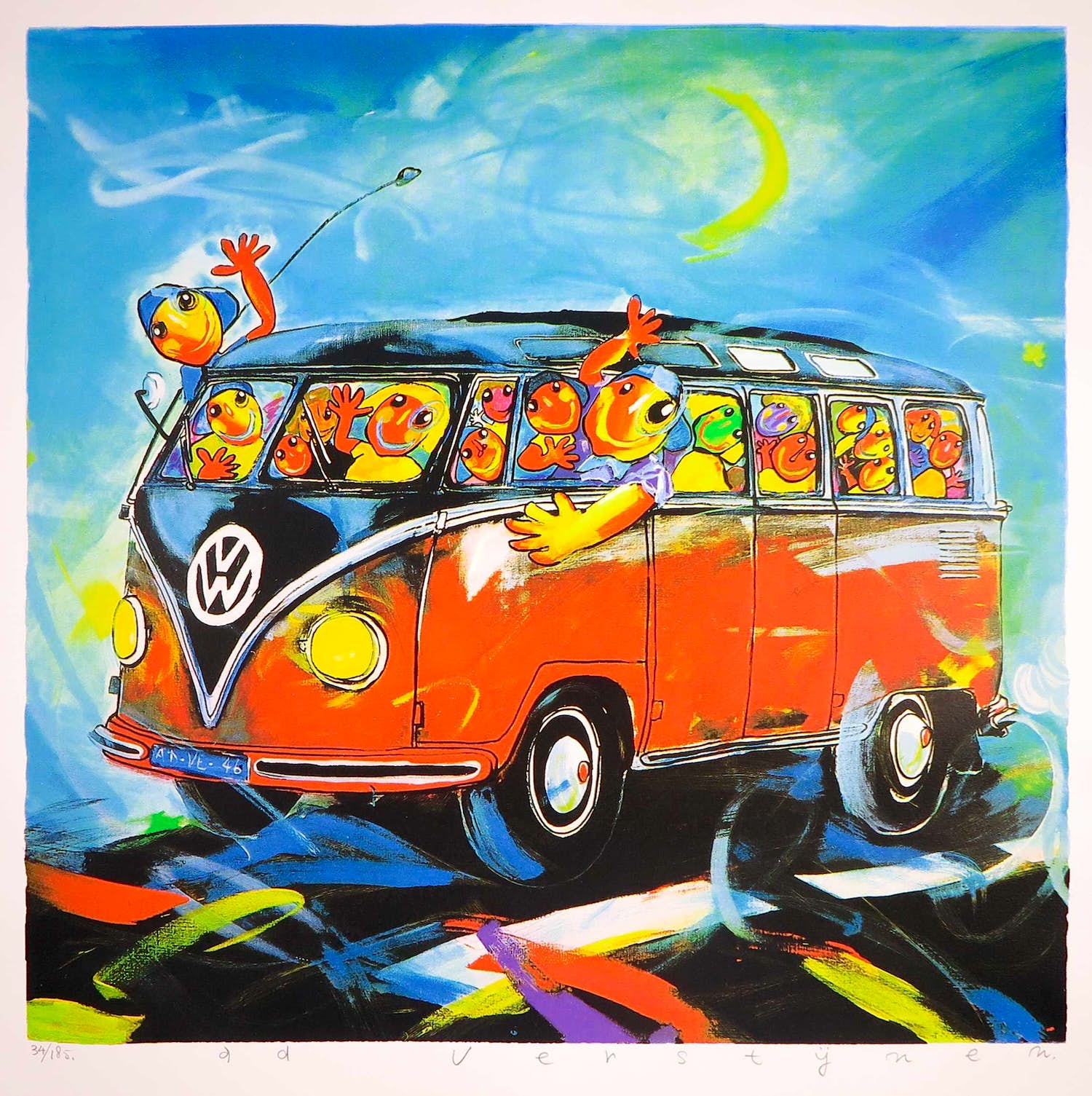 Ad Verstijnen - Zeefdruk, VW Panoramabus kopen? Bied vanaf 1!