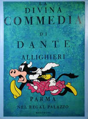 Jan Bollaert - Gemengde techniek op board, Divina commedia green (Groot) verkocht voor € 100!