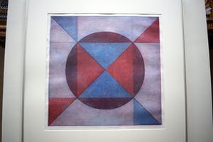 Niet of onleesbaar gesigneerd - Geometrische compositie - Kleurets, Ingelijst kopen? Bied vanaf 1!