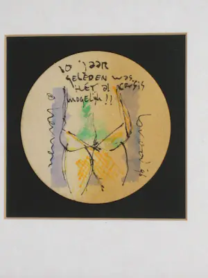 Herman Brood - Stifttekening op Bavaria bierviltje. kopen? Bied vanaf 125!