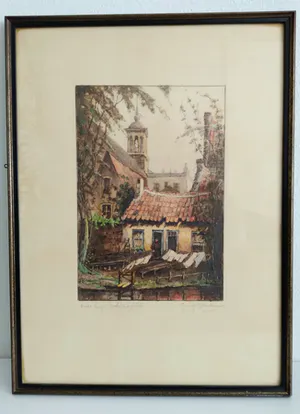 Herman Berendsen - (1869-1948) kleurrijke aquarel, sfeervol beeld kopen? Bied vanaf 45!