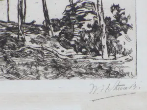 Willem de Zwart - Hakhout laden - Ets kopen? Bied vanaf 35!