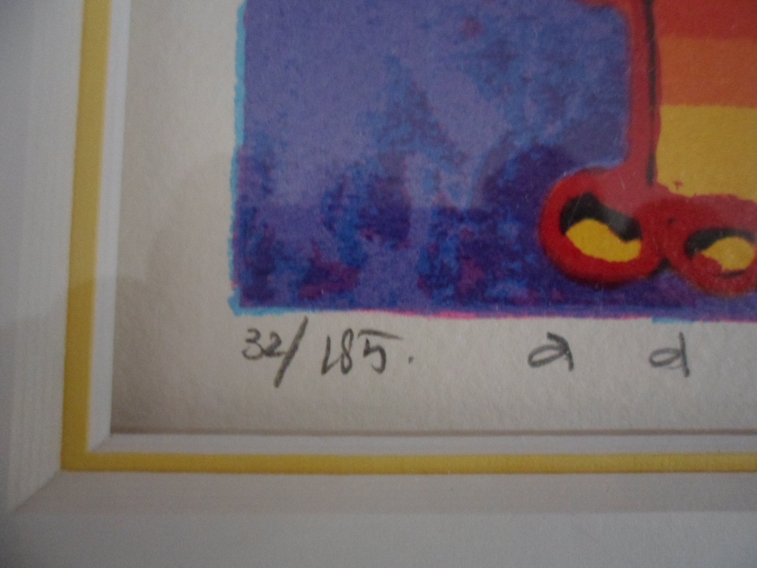 Ad Verstijnen - Zeefdruk, titel,"Olifant Olli met zonnebril". kopen? Bied vanaf 35!