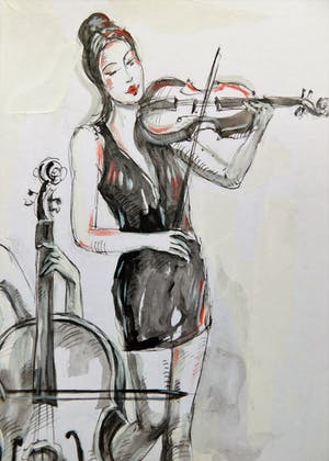 Natia Antadze - "Cello und Geiger Musikantinnen " kopen? Bied vanaf 40!