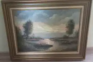 Buy Willem Kroon - Landschap met water? Bid from 100!