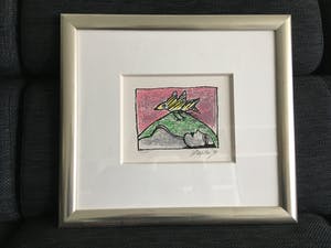 Corneille - Mooi ingelijste kleine zeefdruk in pasteltinten kopen? Bied vanaf 205!