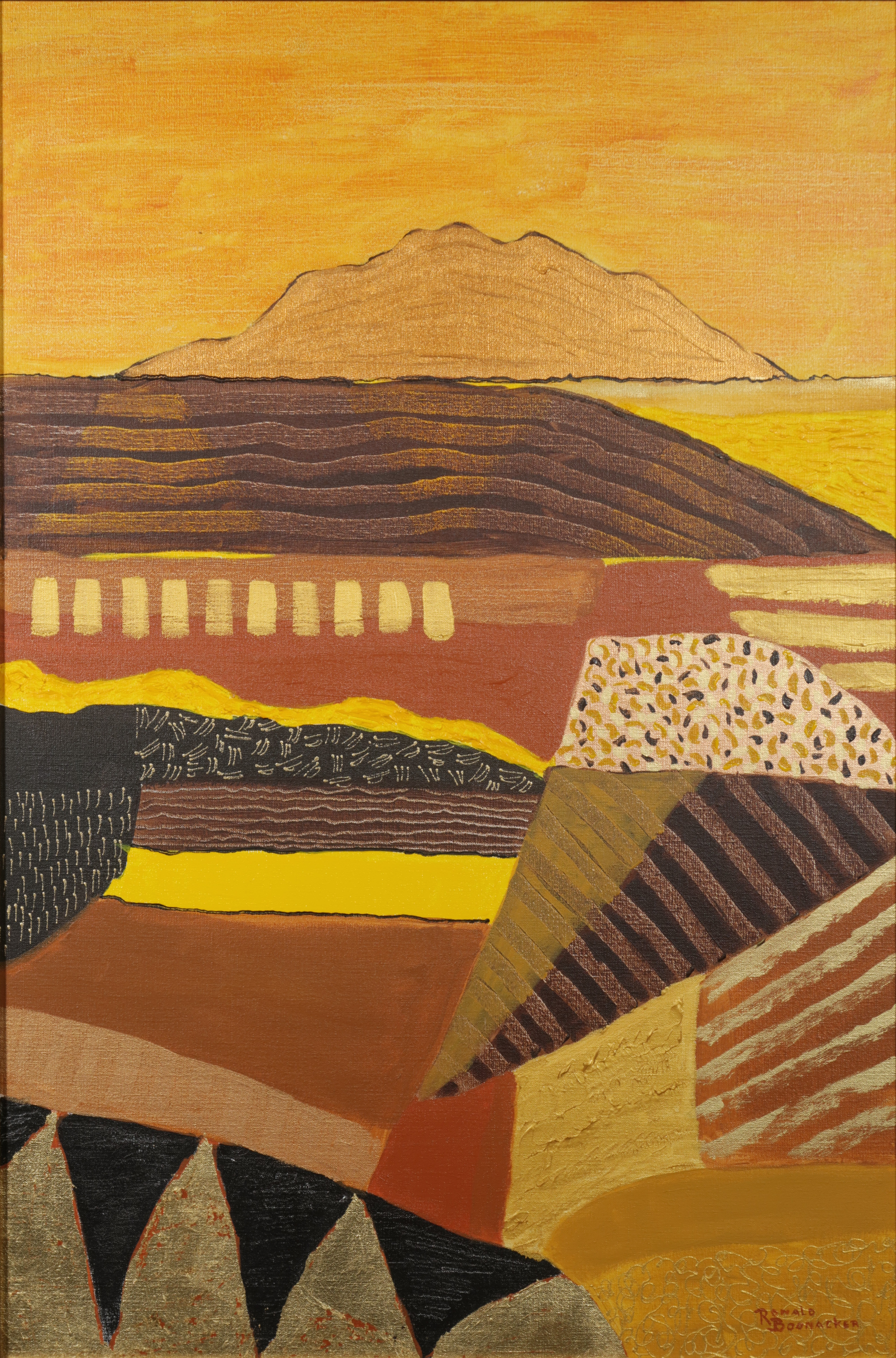 Ronald Boonacker - Acryl op doek, Italy landschape 2 - Ingelijst (Groot) kopen? Bied vanaf 300!