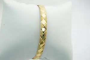 Acheter40 - 18 karaat geel gouden schuif armband met ruit motief? Enchérissez de 1235!