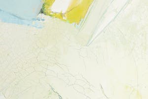 Ton van Kesteren - Olieverf op doek, Abstracte compositie in geel en blauw - Ingelijst (Groot) kopen? Bied vanaf 200!