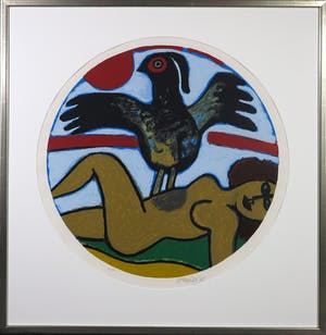 Corneille - Zeefdruk, Tete pensive - Ingelijst kopen? Bied vanaf 200!