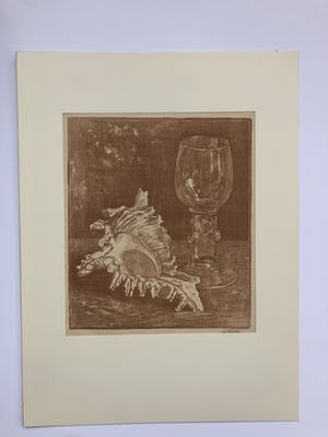 Anton Wirtz - stilleven met glas en schelp kopen? Bied vanaf 45!
