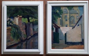 Maarten van der Meer - Beekrand + zicht op de kerk van Thorn kopen? Bied vanaf 60!