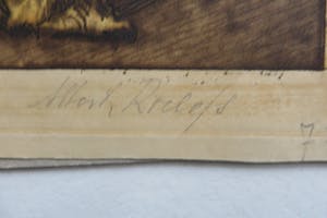 Albert Roelofs - Vrouw in interieur bij een wieg kopen? Bied vanaf 25!