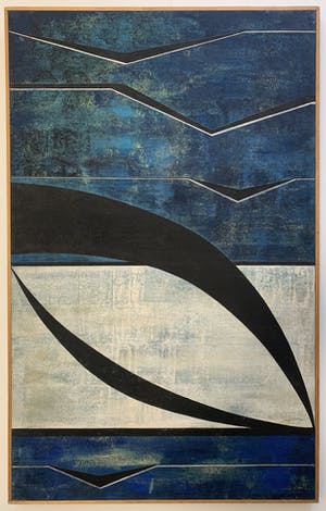 Henny Visch - gemengde techniek op board | 'zonder titel' | 1965 (LAGE INZET) kopen? Bied vanaf 100!