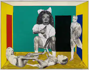 Pat Andrea - Gemengde druktechniek op papier | 'Kamer' | 1994 verkauft für € 180!
