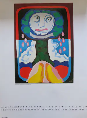 Karel Appel - JAARKALENDER 1976 / 12 KLEUROFFSET / VERZAMELOBJECT kopen? Bied vanaf 1!