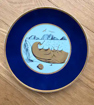 Salvador Dali - Porseleinen bord "Waterman/ Acuario" - diameter 21 cm - 75/5000 verkocht voor € 50!